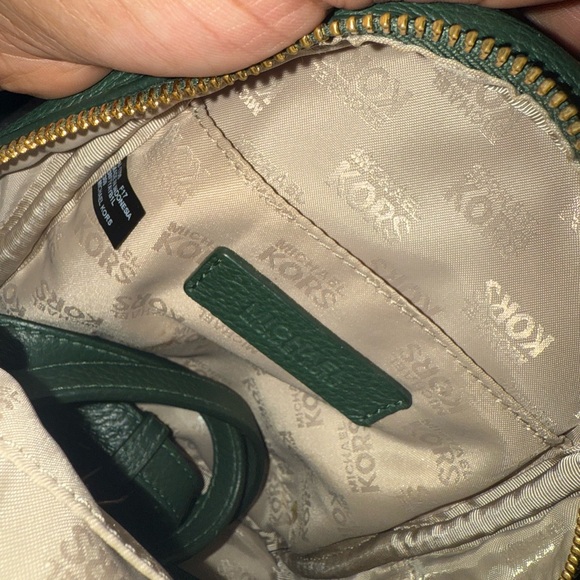 Michael Kors Forest Green Leather Backpack - Picture 3 of 3